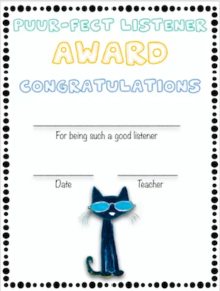 Pete the Cat Whole Listening Poster + Editable awards + activities - Image 6