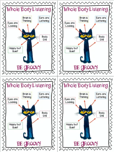 Pete the Cat Whole Listening Poster + Editable awards + activities - Image 3