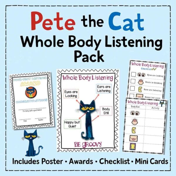 Pete the Cat Whole Listening Poster