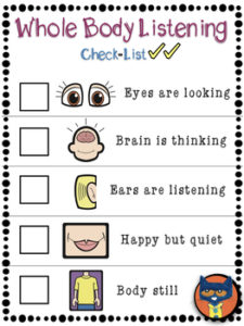 Pete the Cat whole listening poster + Editable awards + activities