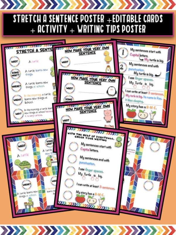 Stretch a Sentence Printable Activity | Best-Selling Writing Expansion Resource for Kids