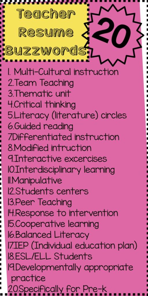 FREE Buzz Words For Teachers free-buzz-words-for-teachers