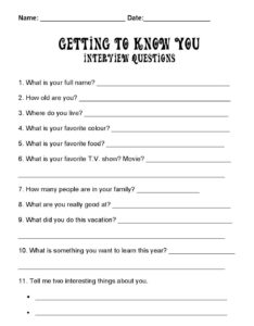 FREE- All about me Worksheets