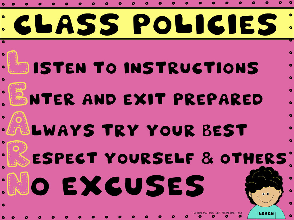 Class Policies poster Freebie