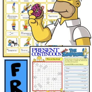 FREE- Present Continous- The Simpsons