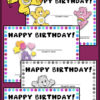 8 Birthday certificates- The care bears themed