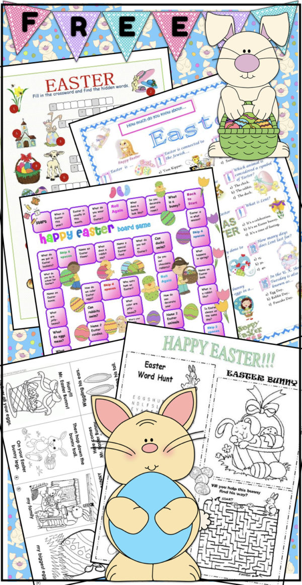 FREE- Easter worksheets and fun activities