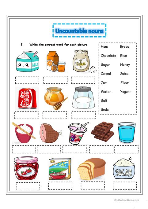 Countable And Uncountable Nouns Worksheets Rocioengteacher Kulturaupice