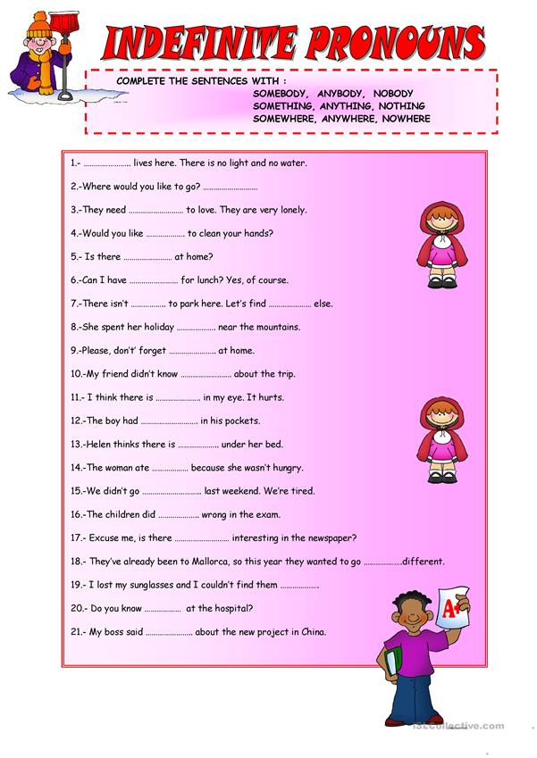 Definite and Indefinite Pronouns