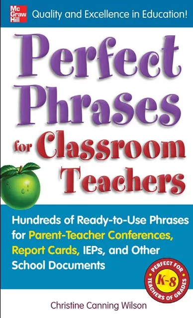 Cover of FREE Perfect Phrases for Classroom Teachers PDF – Practical communication guide for Grades K–8