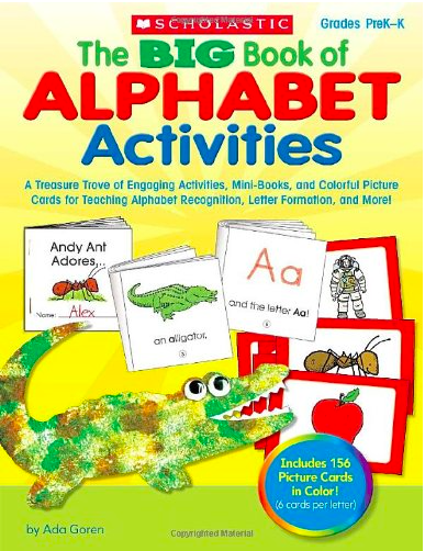 Cover of The BIG Book of Alphabet Activities + Practice Packets – FREE PDF with letter learning games and worksheets