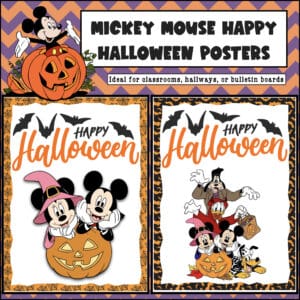 Halloween posters- Mickey mouse themed