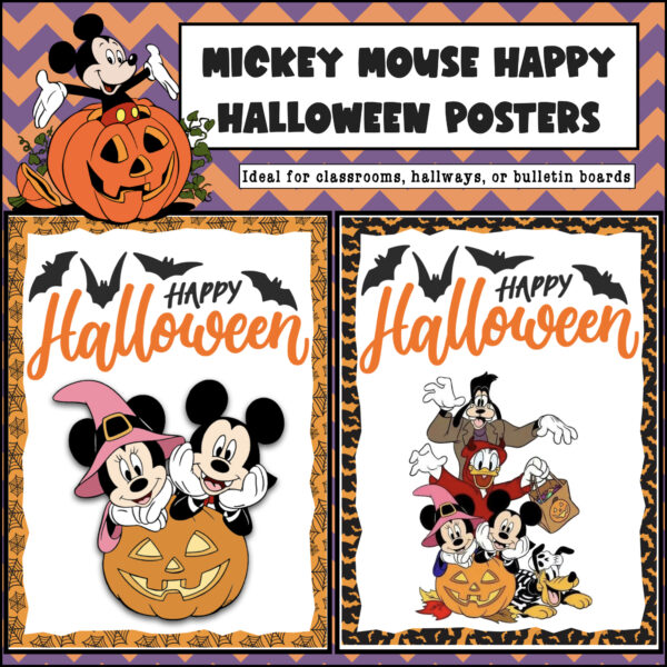 Halloween posters- Mickey mouse themed