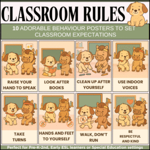 Dog & Horse | 10 Cute Classroom Rules Posters