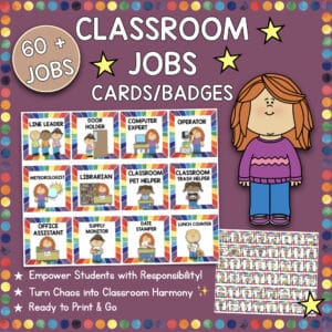 Over 60 Classroom Job Cards/Badges for Your Class